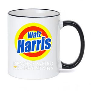 Kamala Removes Stubborn Orange Stains Harris Walz Waltz 11oz Black Color Changing Mug