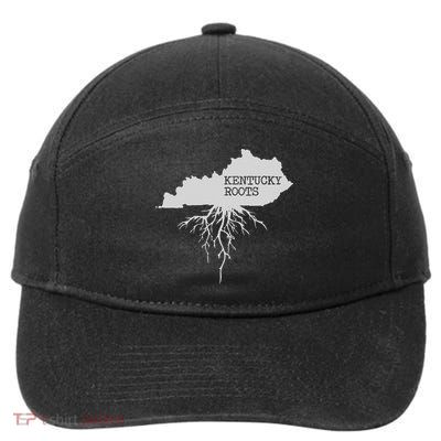 Kentucky Roots State Of Kentucky Map 7-Panel Snapback Hat