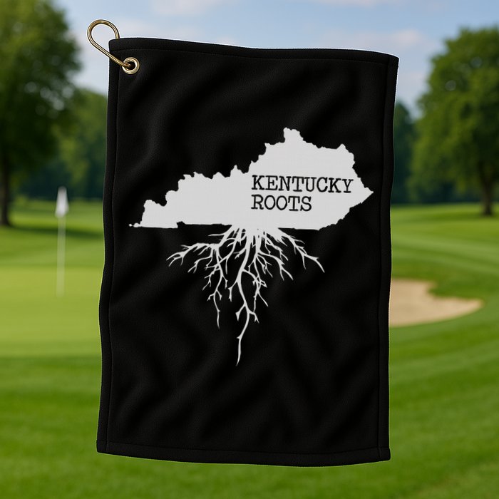 Kentucky Roots State Of Kentucky Map Golf Towel