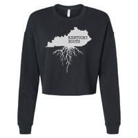 Kentucky Roots State Of Kentucky Map Cropped Pullover Crew