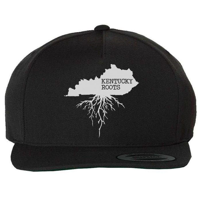 Kentucky Roots State Of Kentucky Map Wool Snapback Cap