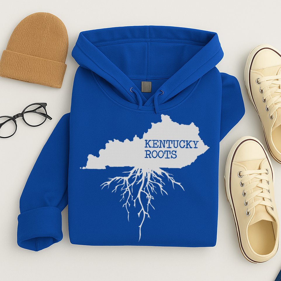 Kentucky Roots State Of Kentucky Map Hoodie