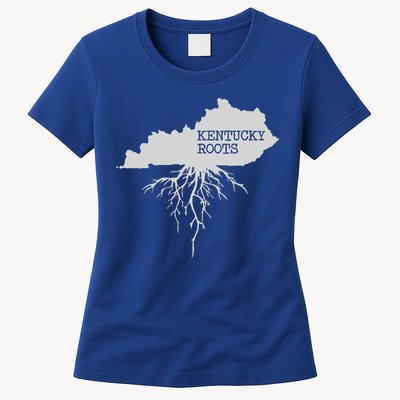 Kentucky Roots State Of Kentucky Map Womens T-Shirt