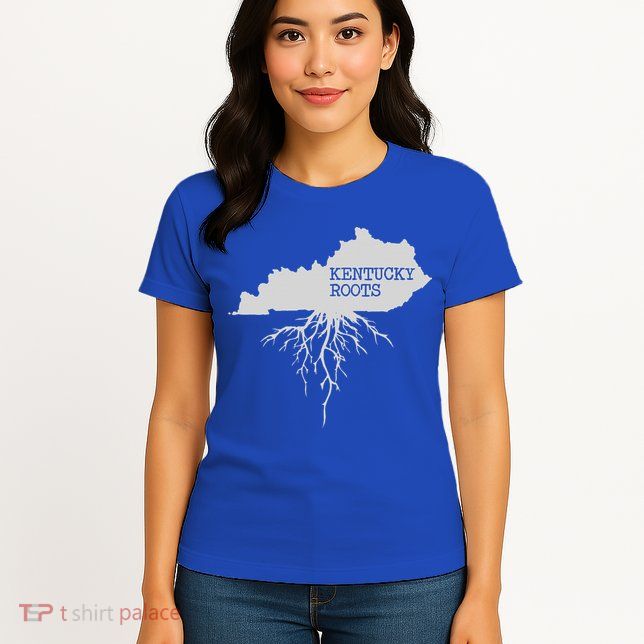 Kentucky Roots State Of Kentucky Map Womens T-Shirt