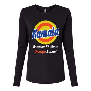 Kamala Removes Stubborn Orange Stains Womens Cotton Relaxed Long Sleeve T-Shirt