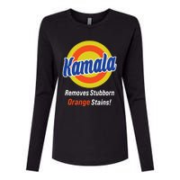 Kamala Removes Stubborn Orange Stains Womens Cotton Relaxed Long Sleeve T-Shirt