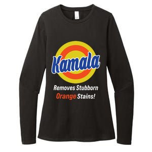 Kamala Removes Stubborn Orange Stains Womens CVC Long Sleeve Shirt