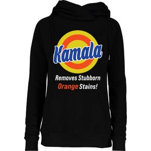 Kamala Removes Stubborn Orange Stains Womens Funnel Neck Pullover Hood