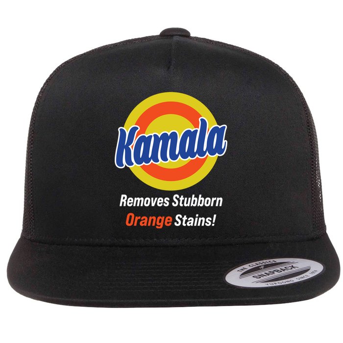 Kamala Removes Stubborn Orange Stains Flat Bill Trucker Hat