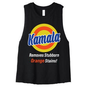 Kamala Removes Stubborn Orange Stains Women's Racerback Cropped Tank