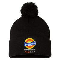 Kamala Removes Stubborn Orange Stains Pom Pom 12in Knit Beanie