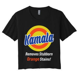 Kamala Removes Stubborn Orange Stains Women's Crop Top Tee