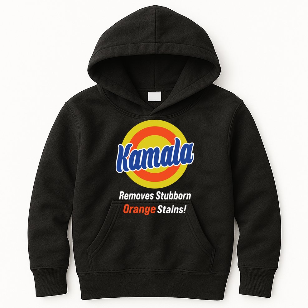 Kamala Removes Stubborn Orange Stains Kids Hoodie