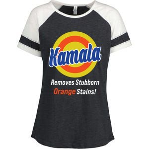 Kamala Removes Stubborn Orange Stains Enza Ladies Jersey Colorblock Tee