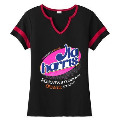 Kamala Removes Stubborn Orange Stains Ladies Halftime Notch Neck Tee