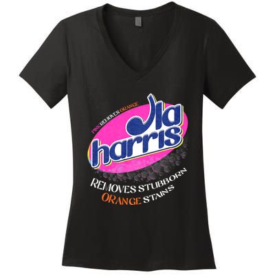 Kamala Removes Stubborn Orange Stains Women's V-Neck T-Shirt