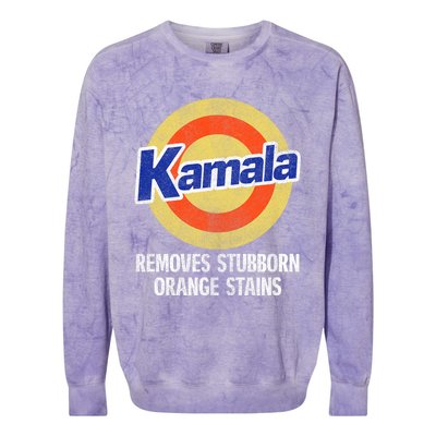 Kamala Removes Stubborn Orange Stains Kamala Harris 2024 Colorblast Crewneck Sweatshirt