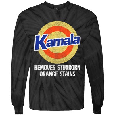 Kamala Removes Stubborn Orange Stains Kamala Harris 2024 Tie-Dye Long Sleeve Shirt