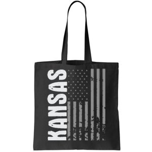 Kansas Retro Style Distressed Usa Flag Patriot Tote Bag