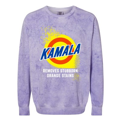 Kamala Removes Stubborn Orange Stains Cleaning Funny Gift Colorblast Crewneck Sweatshirt