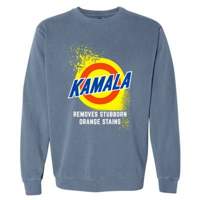 Kamala Removes Stubborn Orange Stains Cleaning Funny Gift Garment-Dyed Sweatshirt