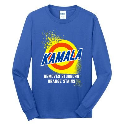 Kamala Removes Stubborn Orange Stains Cleaning Funny Gift Tall Long Sleeve T-Shirt