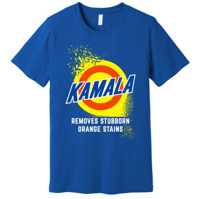 Kamala Removes Stubborn Orange Stains Cleaning Funny Gift Premium T-Shirt