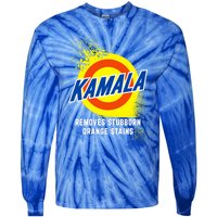 Kamala Removes Stubborn Orange Stains Cleaning Funny Gift Tie-Dye Long Sleeve Shirt