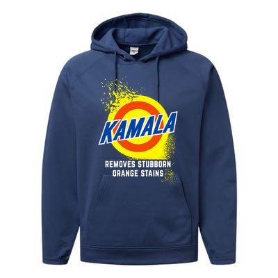 Kamala Removes Stubborn Orange Stains Cleaning Funny Gift Performance Fleece Hoodie