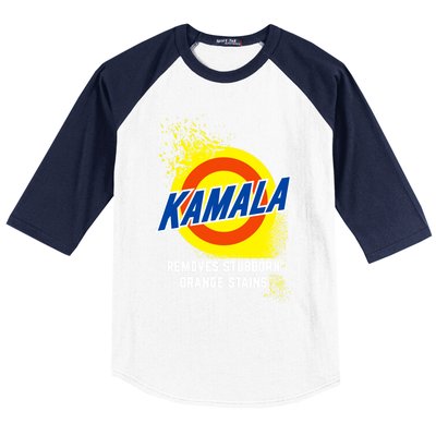 Kamala Removes Stubborn Orange Stains Cleaning Funny Gift Baseball Sleeve Shirt