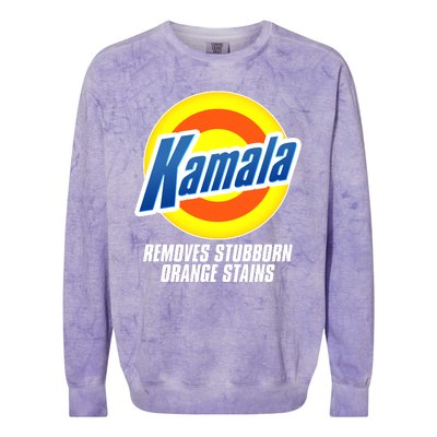 Kamala Removes Stubborn Orange Stains Vote Kamala Harris 2024 Colorblast Crewneck Sweatshirt