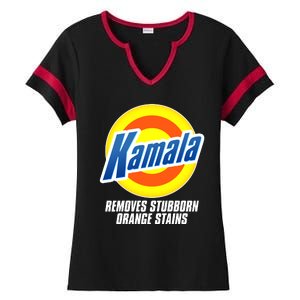 Kamala Removes Stubborn Orange Stains Vote Kamala Harris 2024 Ladies Halftime Notch Neck Tee