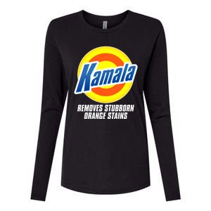 Kamala Removes Stubborn Orange Stains Vote Kamala Harris 2024 Womens Cotton Relaxed Long Sleeve T-Shirt