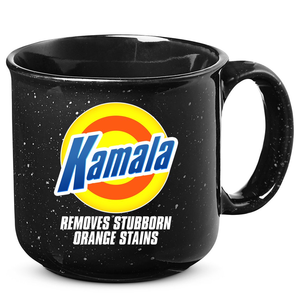 Kamala Removes Stubborn Orange Stains Vote Kamala Harris 2024 15oz Campfire Ceramic Mug