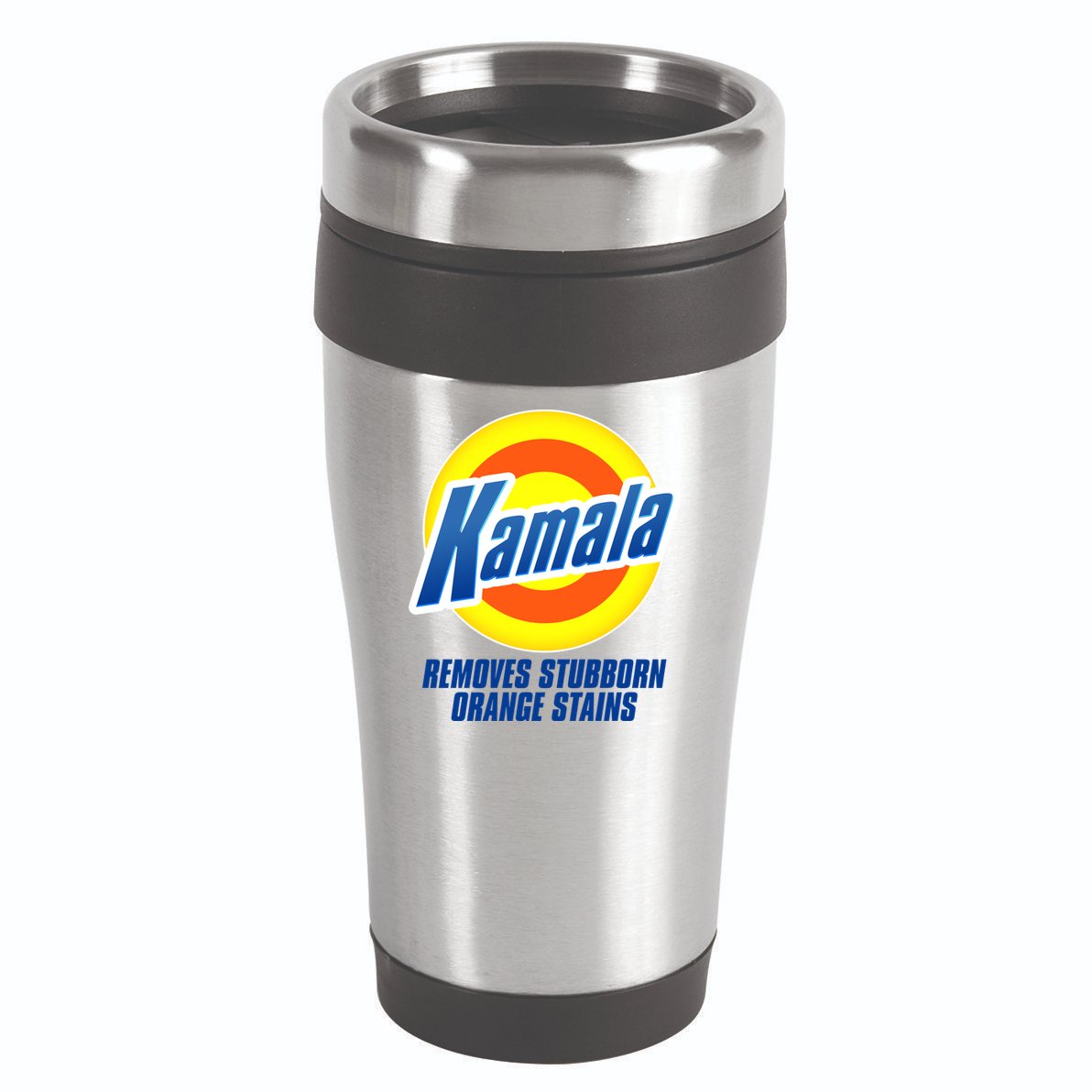 Kamala Removes Stubborn Orange Stains Vote Kamala Harris 2024 16oz Travel Tumbler