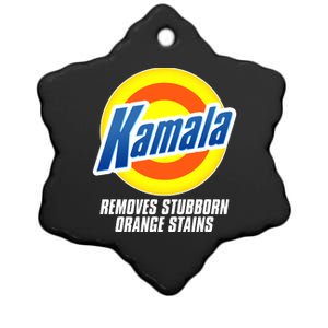 Kamala Removes Stubborn Orange Stains Vote Kamala Harris 2024 Ceramic Star Ornament