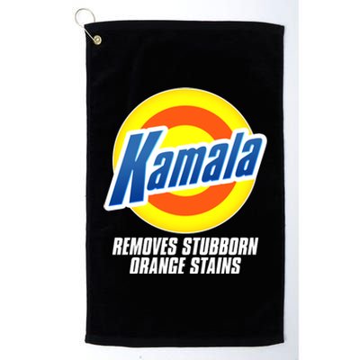 Kamala Removes Stubborn Orange Stains Vote Kamala Harris 2024 Platinum Collection Golf Towel