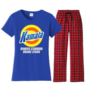 Kamala Removes Stubborn Orange Stains Vote Kamala Harris 2024 Women's Flannel Pajama Set