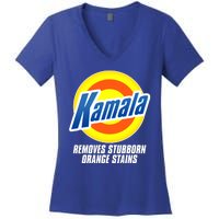 Kamala Removes Stubborn Orange Stains Vote Kamala Harris 2024 Women's V-Neck T-Shirt