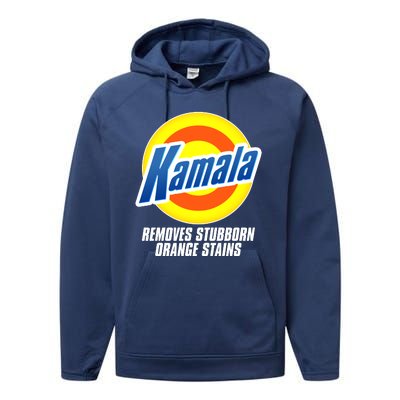 Kamala Removes Stubborn Orange Stains Vote Kamala Harris 2024 Performance Fleece Hoodie