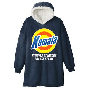 Kamala Removes Stubborn Orange Stains Vote Kamala Harris 2024 Hooded Wearable Blanket