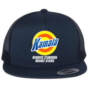 Kamala Removes Stubborn Orange Stains Vote Kamala Harris 2024 Flat Bill Trucker Hat