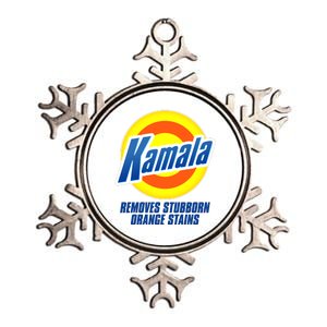 Kamala Removes Stubborn Orange Stains Vote Kamala Harris 2024 Metallic Star Ornament