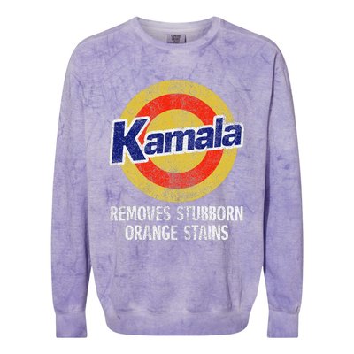 Kamala Removes Stubborn Orange Stains Kamala Harris 2024 Colorblast Crewneck Sweatshirt