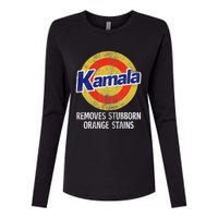 Kamala Removes Stubborn Orange Stains Kamala Harris 2024 Womens Cotton Relaxed Long Sleeve T-Shirt