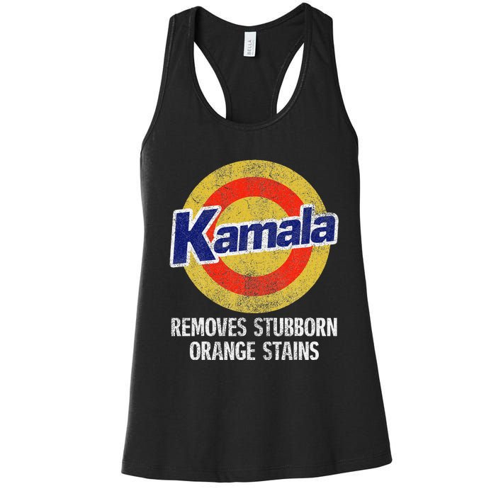 Kamala Removes Stubborn Orange Stains Kamala Harris 2024 Women's Racerback Tank