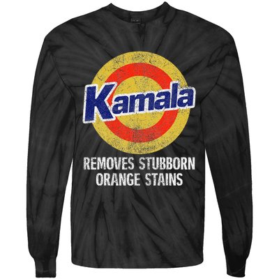 Kamala Removes Stubborn Orange Stains Kamala Harris 2024 Tie-Dye Long Sleeve Shirt