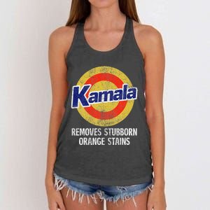 Kamala Removes Stubborn Orange Stains Kamala Harris 2024 Women's Knotted Racerback Tank