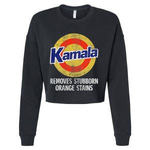 Kamala Removes Stubborn Orange Stains Kamala Harris 2024 Cropped Pullover Crew