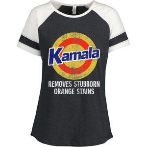 Kamala Removes Stubborn Orange Stains Kamala Harris 2024 Enza Ladies Jersey Colorblock Tee